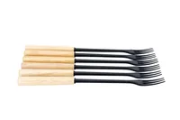 Kadastar Käsefonduegabel Protect Wood Black 6 Personen - Anzahl Personen: 6 - Material: Nylon - Griffmaterial: Holz - Detailfarbe: Schwarz - Braun - Fondue Variante: Käsefondue