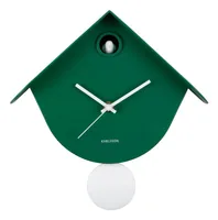 KARLSSON Wanduhr Retro Cuckoo 25.5 x 25.8 cm, Retro grün - Uhrtyp: Analog - Betriebsart: Batteriebetrieb - Funksignal: Nein - Funktionen: Zeit - Form: Diverse - Detailfarbe: Grün