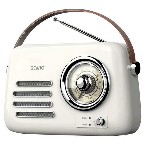 SAVIO RS-02 Portable Radio, white