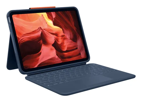 Logitech Rugged Combo 4 Touch - Tastatur und Foliohülle - mit Trackpad - Apple Smart connector 
