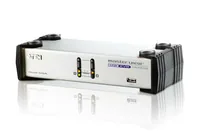Aten KVM Switch CS1742 - Konsolen Ports: USB 2.0 - 3.5 mm Mikrofoneingang - 2x VGA (Dual View) - 3.5 mm Kopfhöreranschluss - Computer Ports: 3.5 mm Kopfhöreranschluss - 3.5 mm Mikrofoneingang - USB 2.0 - 2x VGA (Dual View) - KVM-Art: Lokal - Anzahl Geräte
