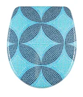 diaqua® Toilettensitz Nice Mosaik Blau - Detailfarbe: Blau - Breite: 36.5 cm - Länge: 46.5 cm