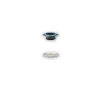 Prym Ösen mit Scheiben, 8 mm Marine, Silber - Verpackungseinheit: 32 Stück - Detailfarbe: Silber - Marineblau - Produkttyp: Ösen