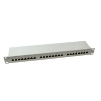 Logilink Patchpanel 19"" Einbau Kat.6 STP 24 Port, grau