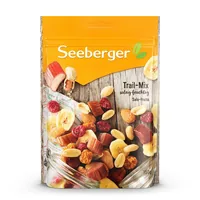 Seeberger Trail-Mix 150 g - Produkttyp: Mischungen - Nährwertangabe pro: 100 g - Energiegehalt (in kj): 1.989 KJ - Energiegehalt (in kcal): 476 Kcal - Fett: 25 g - Davon gesättigte Fettsäuren: 8.3 g