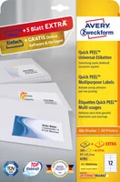AVERY ZWECKFORM Universal-Etiketten 97x42.3mm 4781 weiss 360 Stk./25 + 5 Blatt