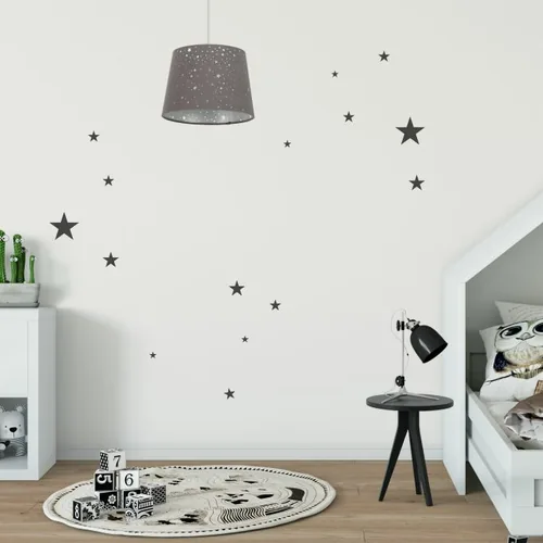 relaxdays Hängelampe Sterne Grau - Leuchten Kategorie: Deckenleuchte - Lichtfarbe: Je nach Leuchtmittel - Dimmbar: nicht dimmbar - Gesamtleistung: 60 W - Lampensockel: LED - Leuchtenfarbe: Grau