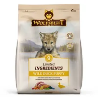 Wolfsblut Trockenfutter Puppy Wild Duck 1 kg - Tierbedürfnis: Kein besonderes Bedürfnis - Geschmacksrichtung: Gemüse - Zertifikate: Keine Zertifizierung - Fleischsorte: Ente - Futtereigenschaft: Getreidefrei - Produkttyp: Alleinfutter