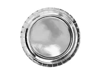 Partydeco Einwegteller Uni 23 cm, 6 Stück, Silber - Produkttyp: Einwegteller - Materialtyp: Papier - Material: Pappe - Detailfarbe: Silber - Verpackungseinheit: 6 Stück
