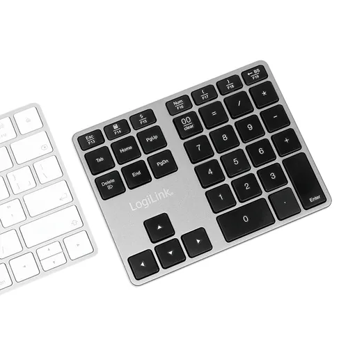Logilink Keypad Bluetooth, mit 35 Tasten, ALU, Space grau