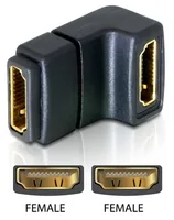 DeLOCK Adapter HDMI female > HDMI female 90° down HDMI 1.3 Black
