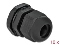 Delock Kabelverschraubung PG13.5, 24 mm 10 Stück, Schwarz - Gewindetyp: PG13.5 - Material: Kunststoff