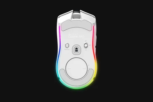 Razer Gaming-Maus Cobra Pro Weiss - Maus Features: Programmierbare DPI-Einstellung - RGB-Beleuchtung - Daumentaste - Beleuchtung - Bedienungsseite: Rechtshänder - Detailfarbe: Weiss - Gewicht: 77 g - Verbindungsart: Kabellos - Schnittstelle: USB-C - Bluet
