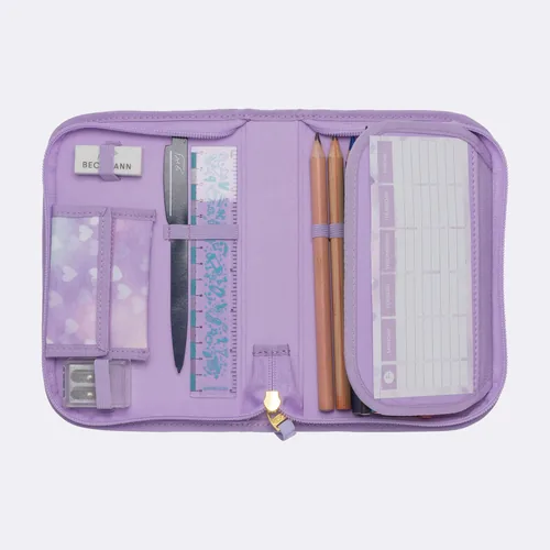 Beckmann Schulrucksack-Set Active Air Flx Unicorn Princess, 6-teilig - Altersempfehlung ab: 6 Jahren - Wasserabweisend: Ja - Detailfarbe: Violett - Gewicht: 1000 g - Volumen: 25 l - Motiv: Einhorn