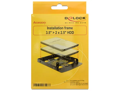 Delock Einbaurahmen 2x 2.5 - 3.5 - Zubehörtyp: HDD/SSD Montageset
