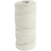 Creativ Company Baumwollkordel 315 m, Weiss - Länge: 315 m - Durchmesser: 1 mm - Detailfarbe: Weiss - Schmuckband-Art: Baumwollkordel