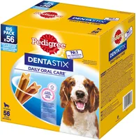 Pedigree Kaustange DentaStix Multipack, Medium, 56 Stück - Tierbedürfnis: Zahnpflege & Atem - Geschmacksrichtung: Fleischerzeugnis - Fleischsorte: Fleischerzeugnis - Produkttyp: Ergänzungsfutter - Packungsgrösse: 1440 g - Tierart: Hund