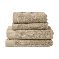 Zone Denmark Handtuch Classic 4-teilig, Camel - Nachhaltigkeit: OEKO-TEX® STANDARD 100 - Waschbar bei: 60 °C - Produkttyp: Frottierwäsche Set - Detailfarbe: Camel - Breite: 50 cm - 70 cm - Länge: 100 cm - 140 cm