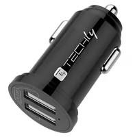 Techly Autoladegerät 2p USB A 5V2.4A schwarz