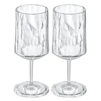 Koziol Rotweinglas Superglas Club No. 4, 300 ml, 2 Stück, - Material: Kunststoff - Höhe: 20.5 cm - Volumen: 300 ml - Glas Typ: Rotweinglas - Verpackungseinheit: 2 Stück - Detailfarbe: Transparent