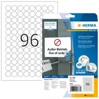 HERMA Etiketten A4 weiß 20 mm rund ablösb. Papier 2400 St.