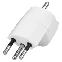 STEFFEN Fixadapter 3-Pol Deutsch auf Stecker CH T12 weiss, CEE7 - Detailfarbe: Weiss - Stromanschluss Seite A: T12 - Schalter: Nein - Stromanschluss Seite B: Schuko - Typ: Fixadapter