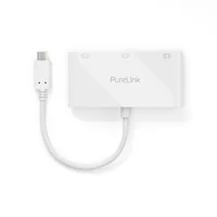 PureLink Multiadapter IS250 USB Type-C - HDMI/DVI/DP, Weiss - Kabeltyp: Adapter - Videoanschluss Seite A: USB Type-C - Videoanschluss Seite B: HDMI - DVI-A - DisplayPort
