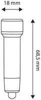 Entac Taschenlampe 5LED Schlüsselanhänger Silber