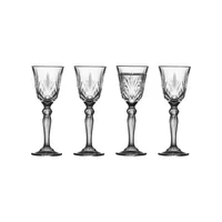 Lyngby Brandyglas Aquavit Melodia 4 Stück, 5 cl - Material: Kristallglas - Höhe: 14 cm - Volumen: 50 ml - Glas Typ: Schnapsglas - Verpackungseinheit: 4 Stück - Detailfarbe: Transparent