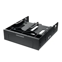 GRAUGEAR Einbaurahmen für 2x 2,5 3,5 HDDSSD in 5,25
