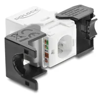 Delock Keystone-Modul RJ45 Buchse zu LSA Cat.6 UTP werkzeugfrei - Modultyp: Keystone - Anschluss Front: Buchse RJ-45 - Anschluss Rück: LSA - Medientyp: Netzwerk - Schirmung: Nein - Detailfarbe: Schwarz-Weiss