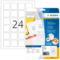 HERMA Universal-Etiketten QR-Code 9642 40 x 40 mm - Klebehaftung: Permanent - Drucker Kompatibilität: Laser - Inkjet - Anzahl Blatt: 25 × - Papierformat: A4 - Anzahl Etiketten: 600 - Etikettengrösse: 40 x 40 mm