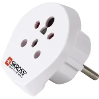SKROSS Reiseadapter Indien / Israel / Danmark- EU - Anzahl Pole: 3-polig (geerdet) - USB Ladeanschluss: 0 - Adapter Dose: Europa - Adapter Stecker: Indien - Israel - Dänemark