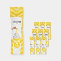 Brabantia Kehrichtsack PerfectFit A 3 l, 200 Stück - Parfümiert: Nein - Eigenschaften: Keine Eigenschaft - Verpackungseinheit: 200 Stück - Volumen: 3 l - Trageriemen: Ja - Material: Kunststoff