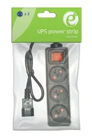 Gembird EG-PSU3F-01 surge protector Black 3 AC outlet(s) 230 V 0.6 m