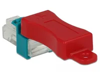Delock Clip RJ45 Portverriegelung  inkl. Stecker Set 6 Stück - Zubehörtyp: Arretierstift - Detailfarbe: Türkis - Verpackungseinheit: 6 Stück