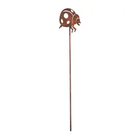 Esschert Design Gartenstecker Marienkäfer 38 cm - Höhe: 38 cm - Motiv: Marienkäfer - Detailfarbe: Rostbraun - Produkttyp: Gartenstecker