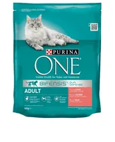 Purina ONE Trockenfutter Adult Lachs & Vollkorn, 800 g - Tierbedürfnis: Knochen & Knorpel - Haut & Fell - Geschmacksrichtung: Fisch - Zertifikate: Keine Zertifizierung - Fleischsorte: Lachs - Packungsgrösse: 0.8 kg - Futtereigenschaft: Keine besondere Fut