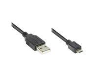 Alcasa 2510-MB003 USB cable USB 2.0 0.3 m USB A Micro-USB B 0.48 Gbit/s Black