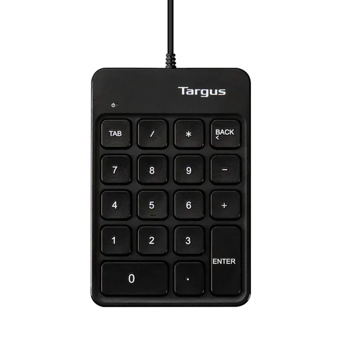 Targus Ziffernblock AKP13GL USB verkabelt - Verbindungsmöglichkeiten: USB Typ-A - USB Typ-C - Detailfarbe: Schwarz