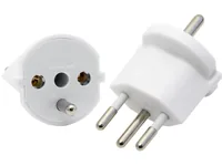 Max Hauri Fixadapter SchuKo Konturenstecker – T12 weiss - Detailfarbe: Weiss - Stromanschluss Seite A: T12 - Schalter: Nein - Stromanschluss Seite B: Schuko - Typ: Fixadapter