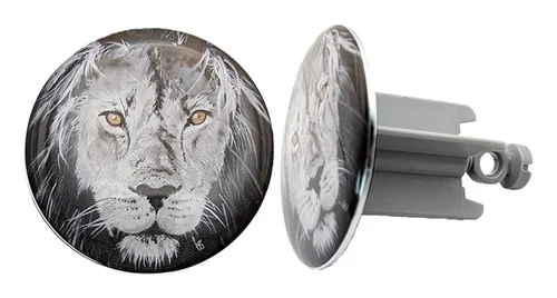 Diaqua Lion drain stopper Pop-up drain stopper Grey Plastic, Brass
