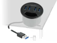 DELOCK 4 Port Tisch-Hub mit 4x SuperSpeed USB Typ-A Port