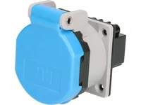Max Hauri Einbausteckdose IP55 Typ 23 L+N+PE - Steckertyp Ausgang: T23 - Schutzklasse: IP55 - Montage: Steckdose - Serie: Standard - E-Nr.: 663501009 - FI: Ohne