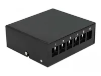 DeLOCK Keystone Patch Panel 6 Port black