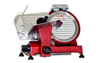 Weber Home Schneidemaschine AM220R Rot - Ausstattung: Schleifgerät - Detailfarbe: Rot - Leistung: 280 W - Gerätetyp: Aufschnittmaschine - Schnittstärke: 0 bis 12 mm - Verwendung: Aufschnitt