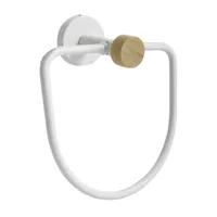 spirella Handtuchhalter Handtuchring Iana Weiss matt Bambus - Befestigung: Verschraubt - Farbe: Weiss - Material: Bambus - Edelstahl