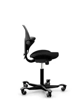 HÅG Bürostuhl Capisco Puls 8020 Schwarz - Produkttyp: Bürostuhl - Material Bezug: Recycled Polyester - Armlehnen: Nein - Material Fuss: Aluminium - Rückenart: Polsterrücken - Rollenart: Universalrollen