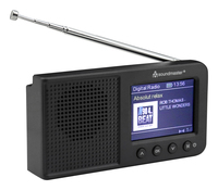 soundmaster DAB+ Radio DAB175SW Schwarz - Radio Tuner: DAB+ - Stromversorgung: Akkubetrieb - Detailfarbe: Schwarz - Ausstattung: Display - Weckfunktion - Schlummerfunktion - Senderspeicher - Typ: Portabler Radio