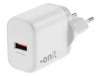 onit USB-Wandladegerät Single 1A 20 W GaN Weiss - Ladeport Output: 1x USB 20W - Detailfarbe: Weiss - USB Ladeanschluss: 1